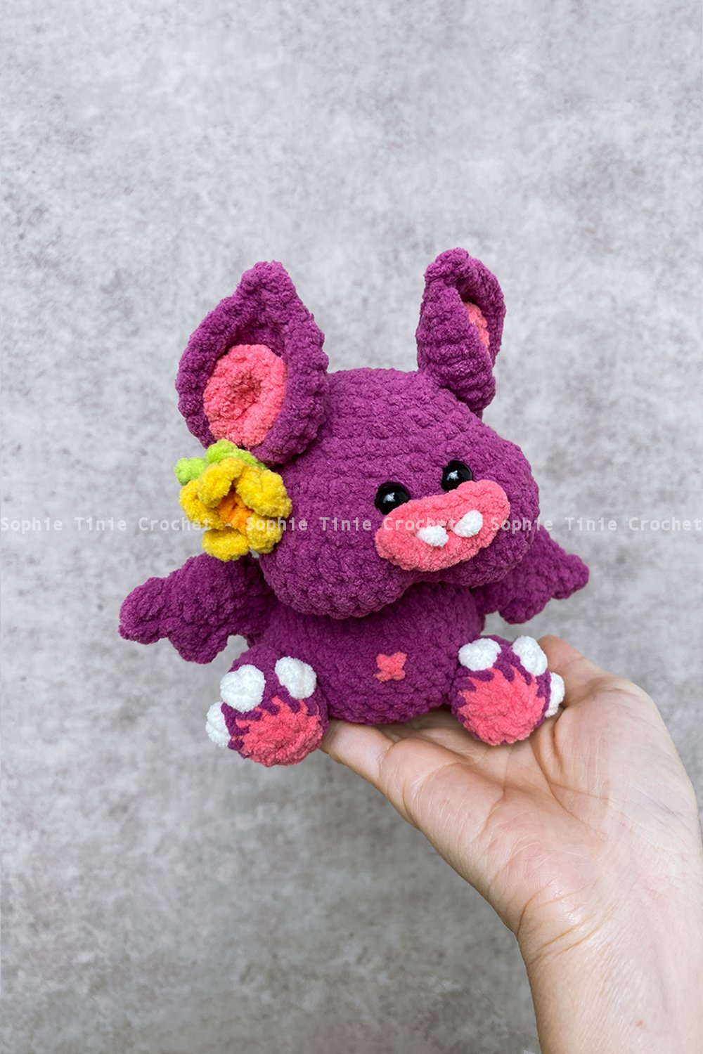 Crochet Low-Sew Baby Bat Nom Nom Squad