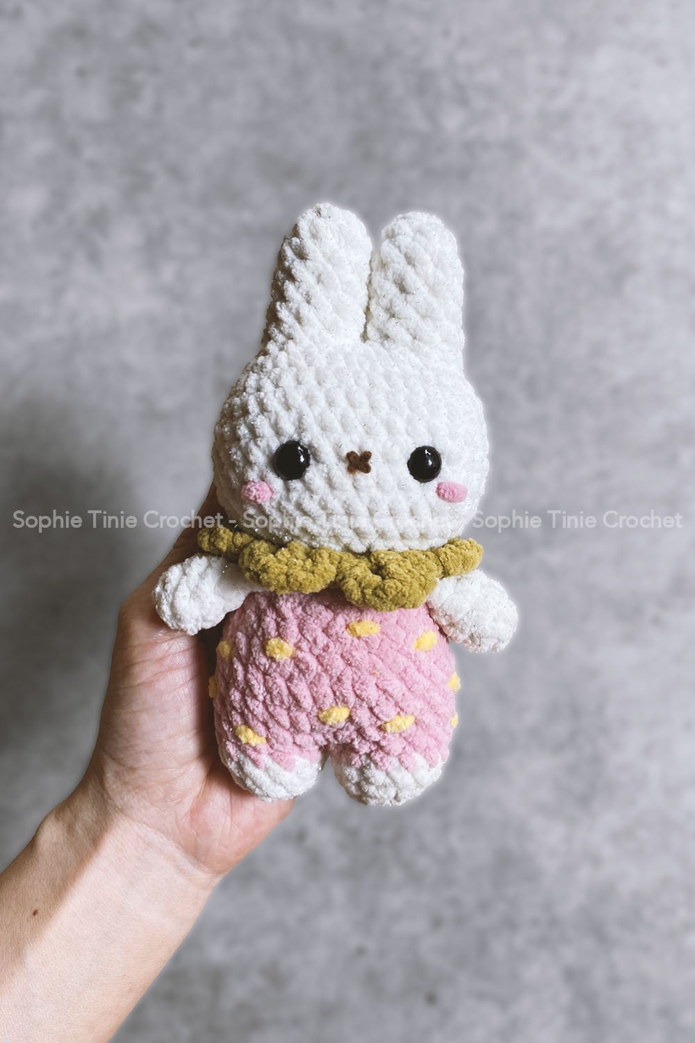 Crochet Strawberry Miffy Bunny Free Crochet Pattern and Tutorial