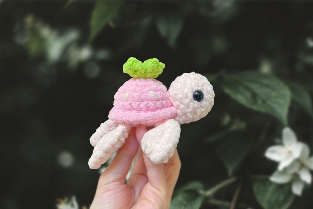 Crochet Strawberry Turtle Free Crochet Pattern and Tutorial